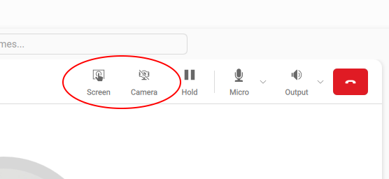 call screen upgrade buttons