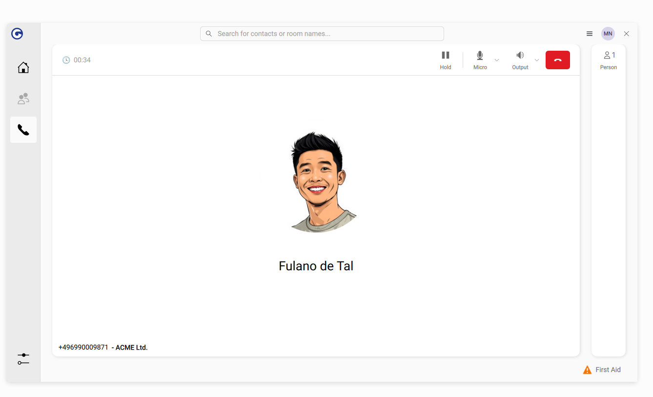 Call screen
