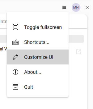 hamburger menu