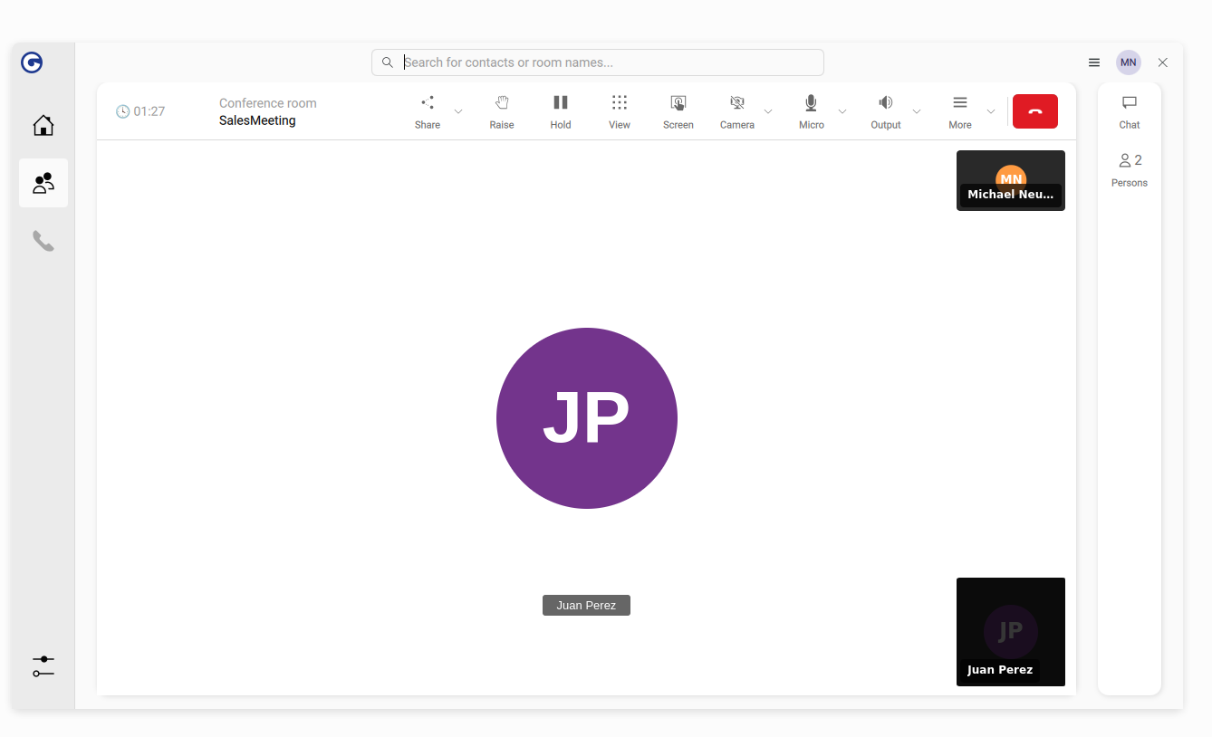 Active videoconference